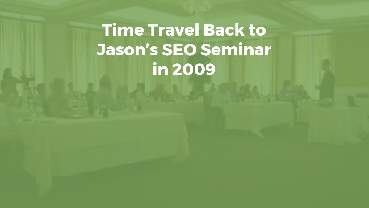 Jason Lavin SEO Seminar 2009. Clip